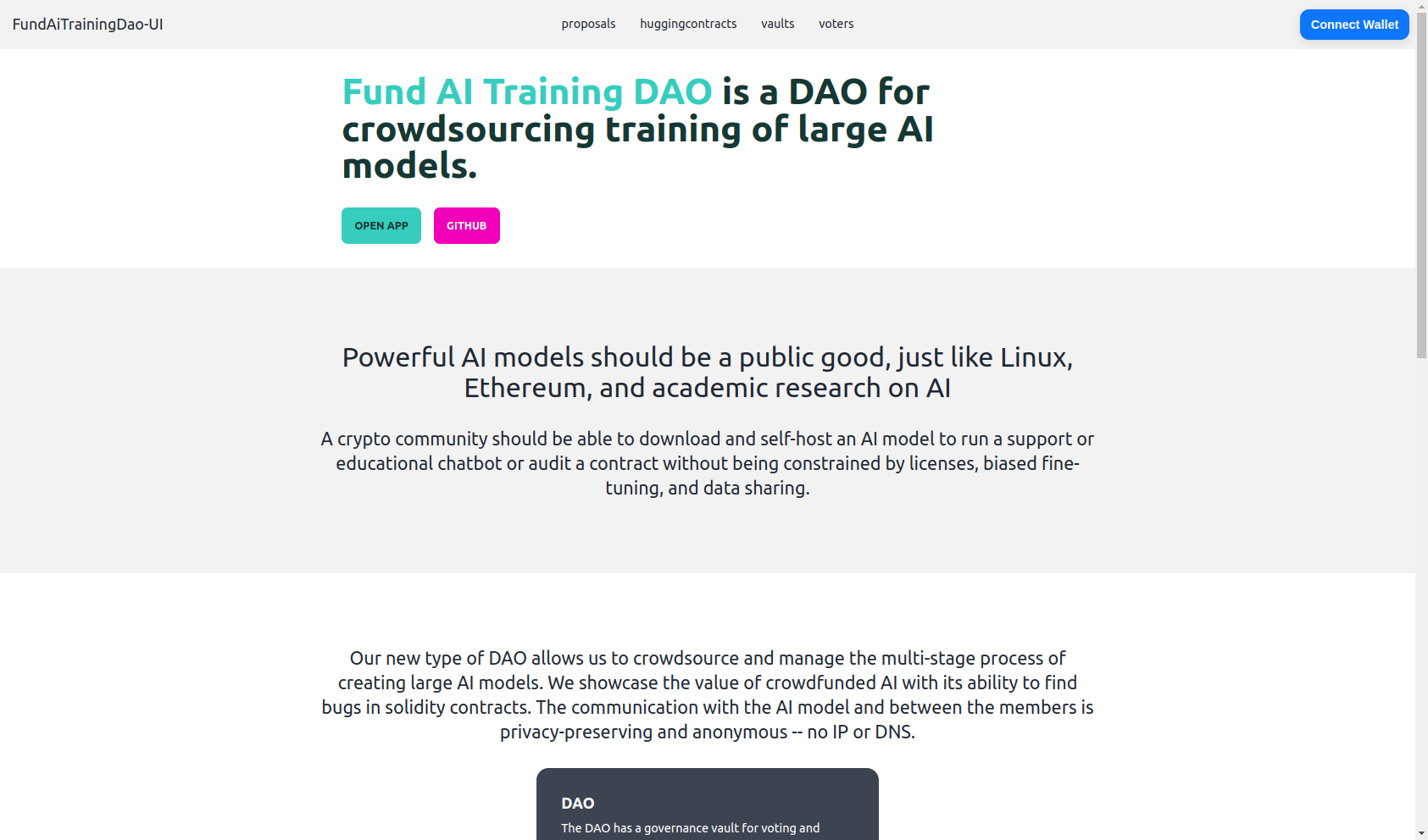 Fund AI Training DAO